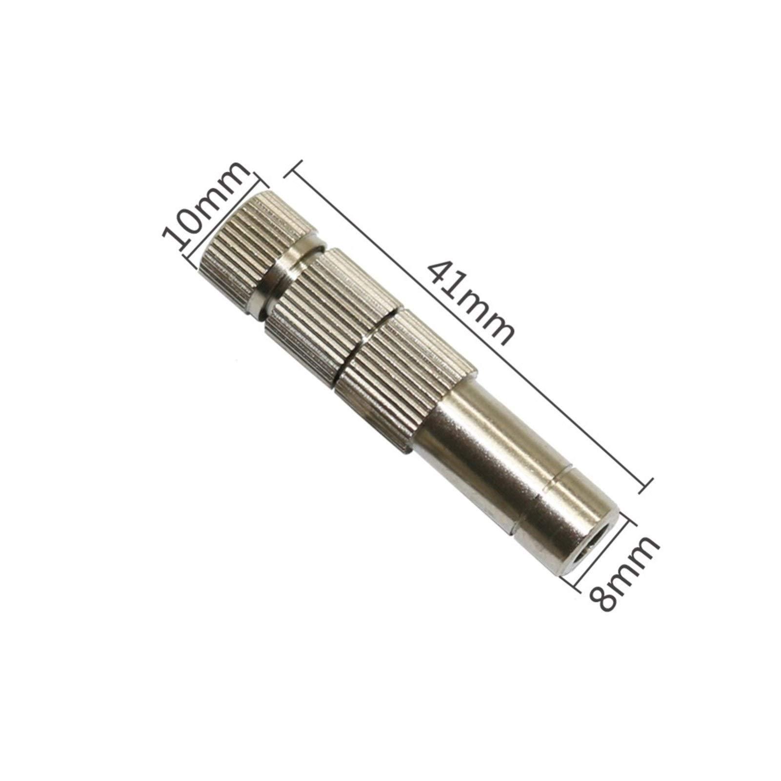 Gartenbewässerungssystem-Werkzeuge 0,2-0,6 mm Kupfersprüher mit Filter, 8 mm Schiebeverschluss-Schnellanschlussdüse, 30 Gewächshaus-Kühlzerstäuberdüsen (Farbe: 0,4 mm Nebel)