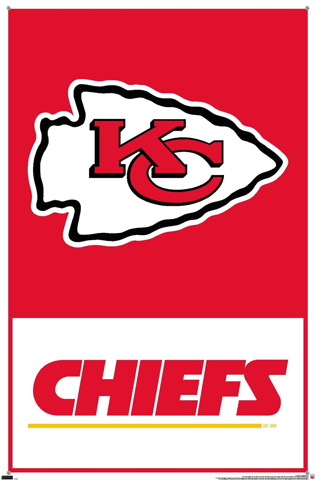 amazon-com-trends-international-nfl-kansas-city-chiefs-logo-21-wall-poster-22-37-x-34-00-premium-poster-push-pin-bundle-sports-outdoors for Kansas City Chiefs Logo Images Printable Free Amazon.com: Trends International NFL Kansas City Chiefs - Logo 21 Wall Poster, 22.37