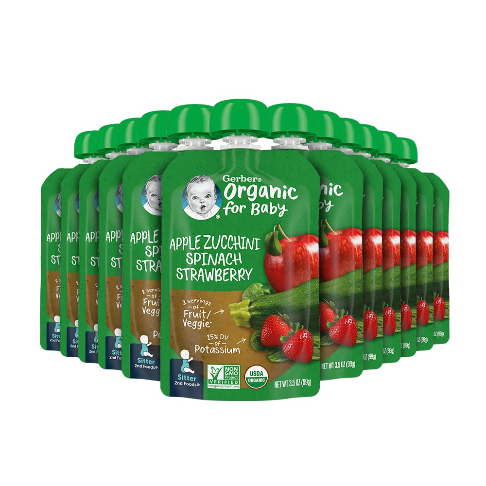 Gerber Organic Baby Food Pouches, 2nd Foods for Sitter