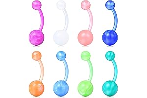 JFORYOU Belly Button Rings: A Vibrant Collection of Acrylic Navel Piercings