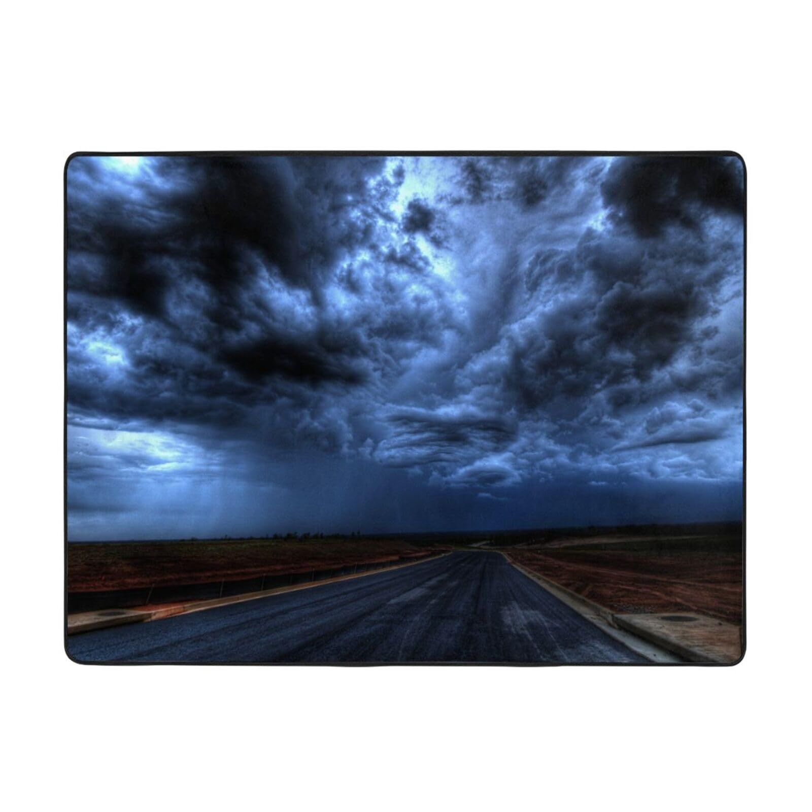 Tapis motif nuages et autoroute pour chambre d'enfant douce et ludique