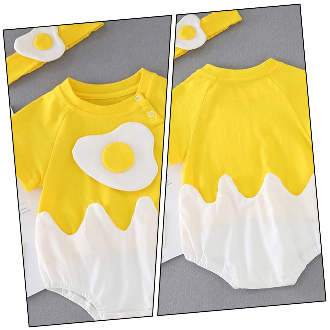BESTYASH Mameluco Del Bebé Del Huevo Lana Saltador Cosas De Bebe Para Recien Nacido Traje De Niña De Halloween Pequeño Mono Chico Traje De Sesión De Fotos De Niña Yellow Algodón