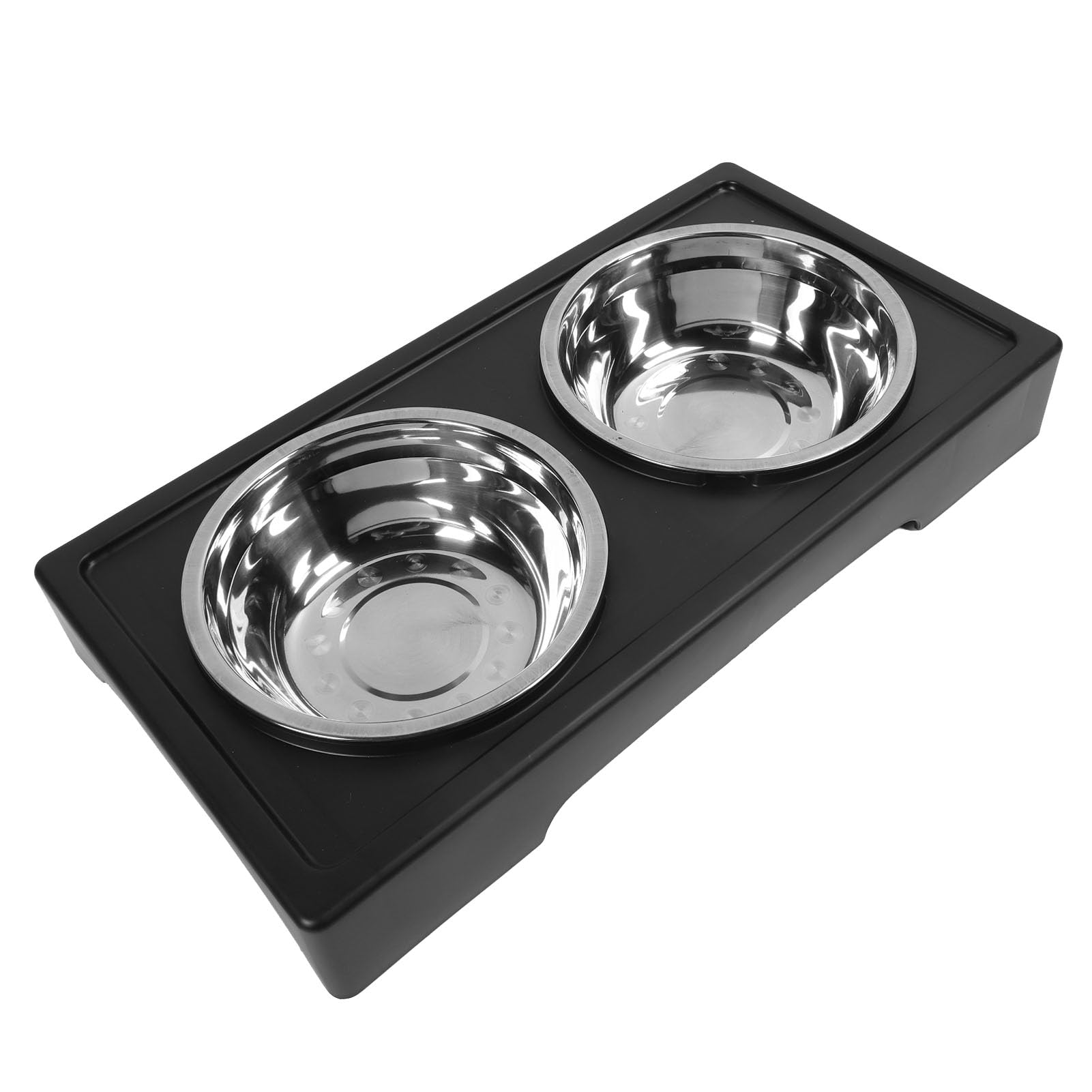 Gamelles surélevées pour chien, support de gamelle surélevée réglable en hauteur avec 2 bols alimentaires en acier inoxydable pour chiens et chats, base antidérapante, solution d'alimentation