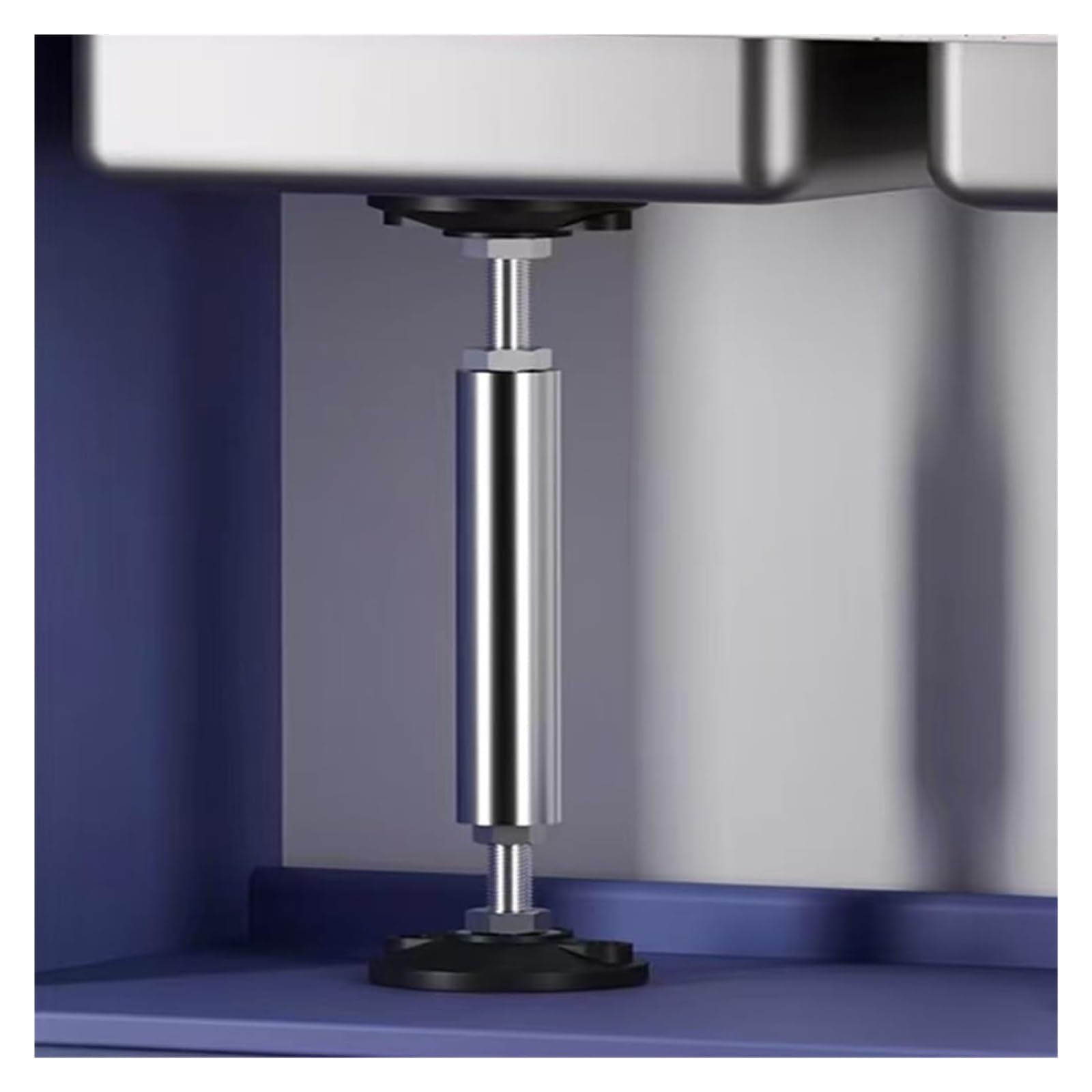 Zxgrfdefa One Color Sink Support Legs, Drill Free Support Poles For Cabinet Furniture Legstainless Steel Under Basin Bracket Telescopic Sink Repair Kit(Height 42-52Cm)