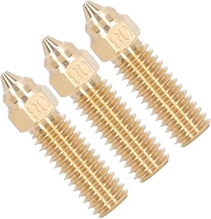 3Pcs 3D Printer Nozzle Kit, High3D Printer Nozzles Extruder for Creality K1, Anycubic Vyper, Kobra, Sovol Sv06 Plus with Brass Nozzles, High Temperature Resistant (1.75/0.8mm)