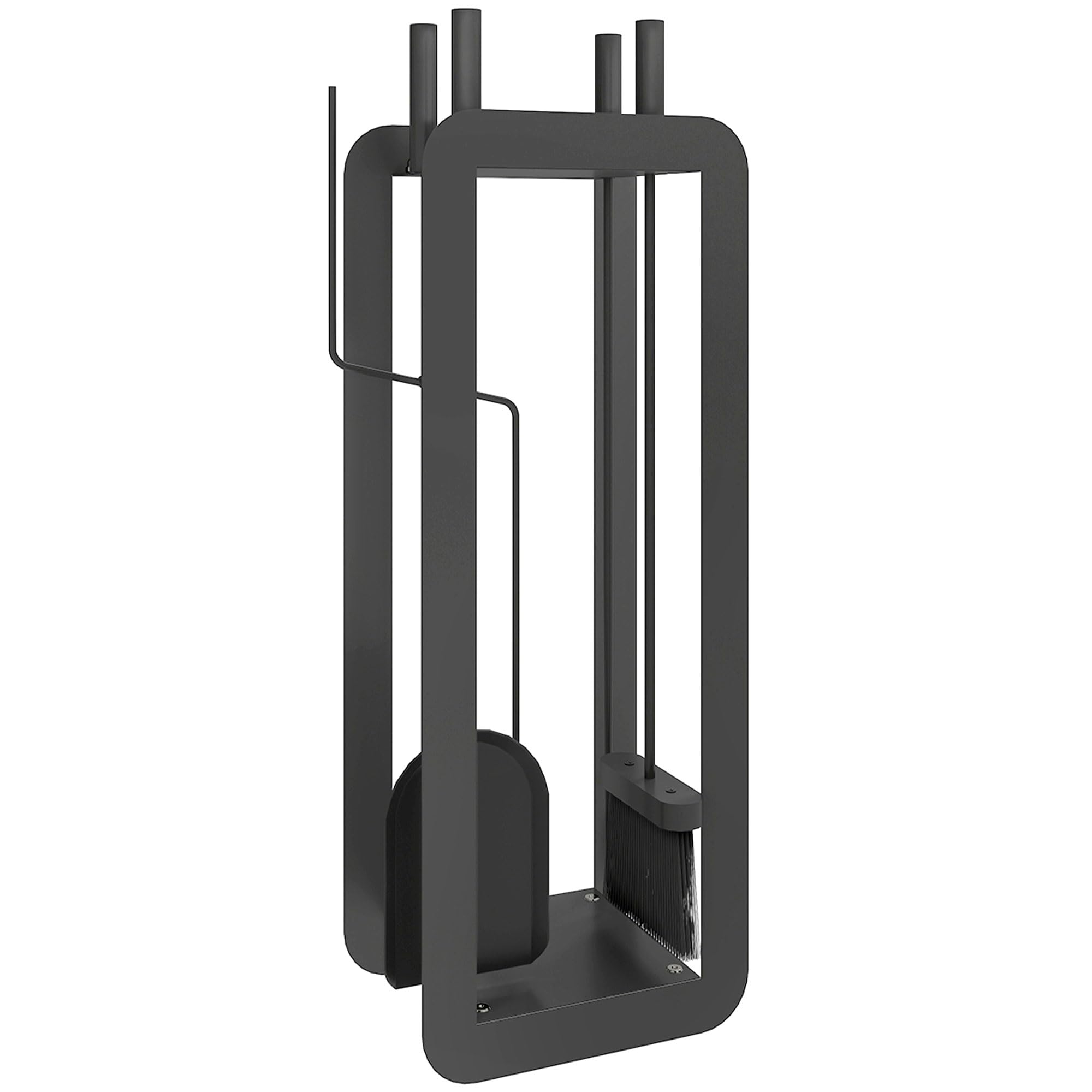 Outsunny - Fireplace Tool Set - 5 Piece - Black - Metal