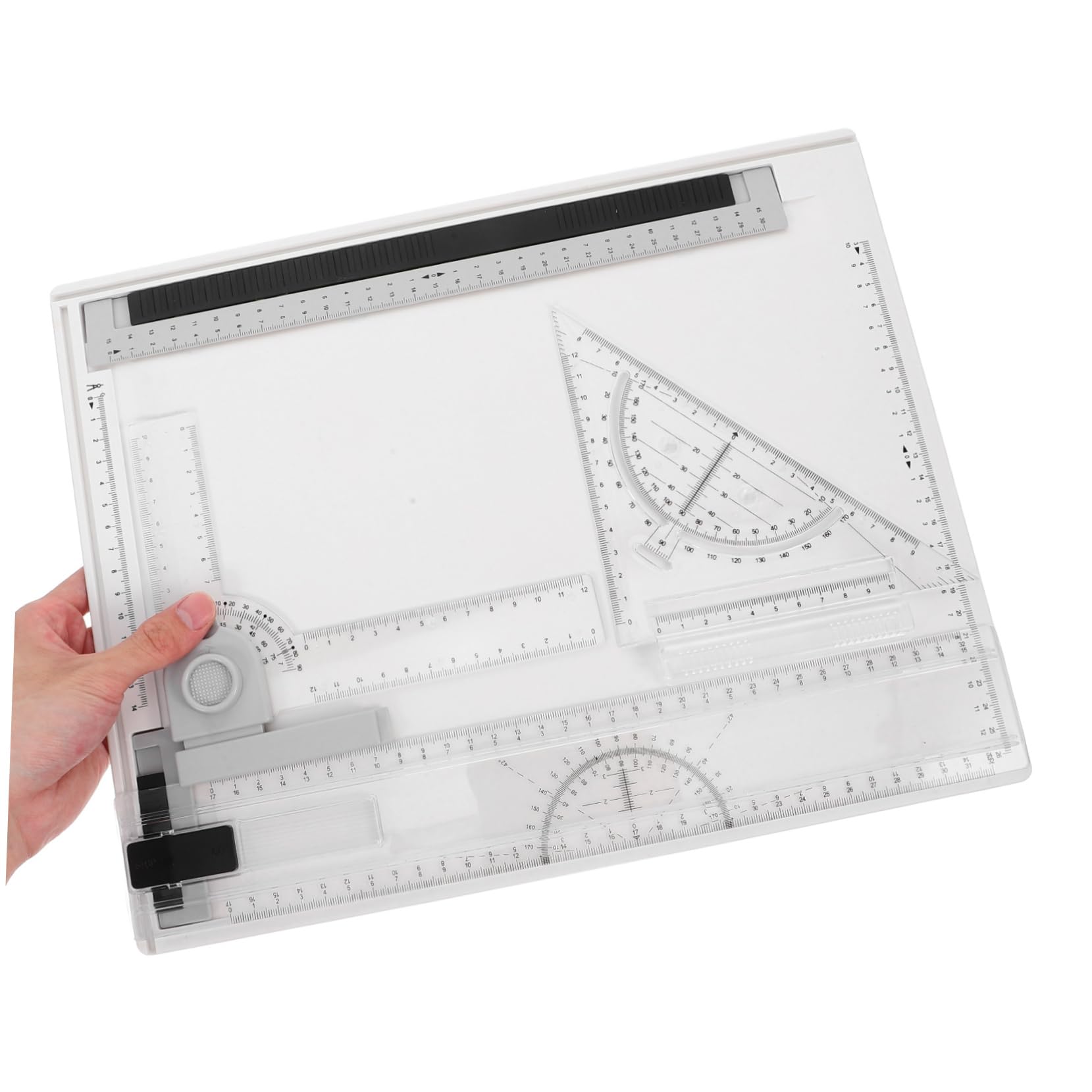 Tavoletta da Disegno A4 Professionale per Architettura, Set 1 | Plastica, Strumenti e Righelli Inclusi, Portatile e Leggera, Scale Precise per Uso Outdoor