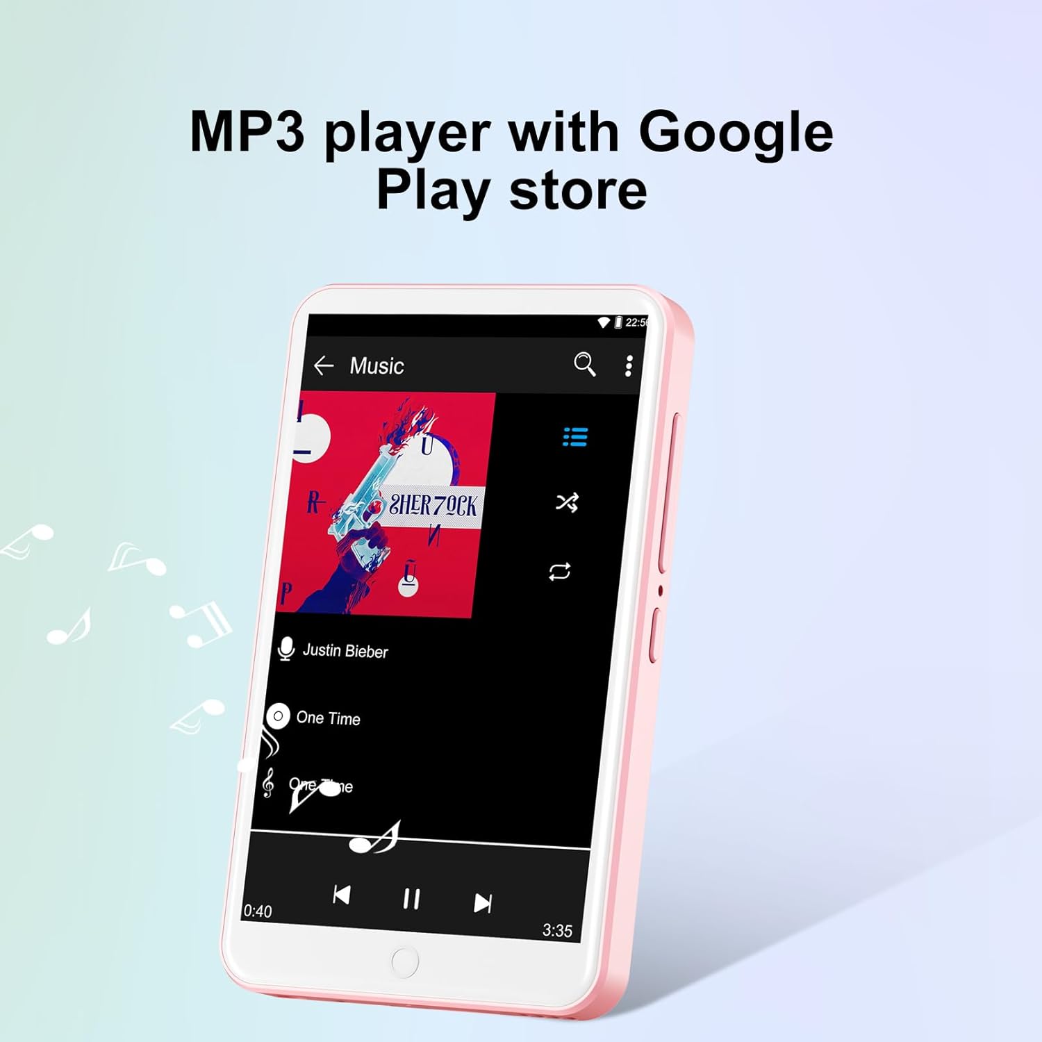 Oilsky 80GB MP3 Player with Bluetooth and WiFi, Mp3(Pink) - Image 2