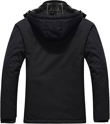 Miniatura 2 de Wantdo - Chaqueta de esquí impermeable con capucha cálida resistente al viento la lluvia y el invierno para hombre