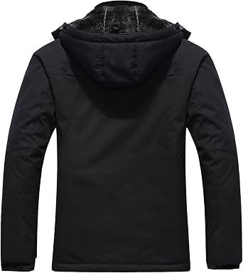 wantdo Men's Softshell Waterproof Polar Fleece Breathable Climbing Ski Coat