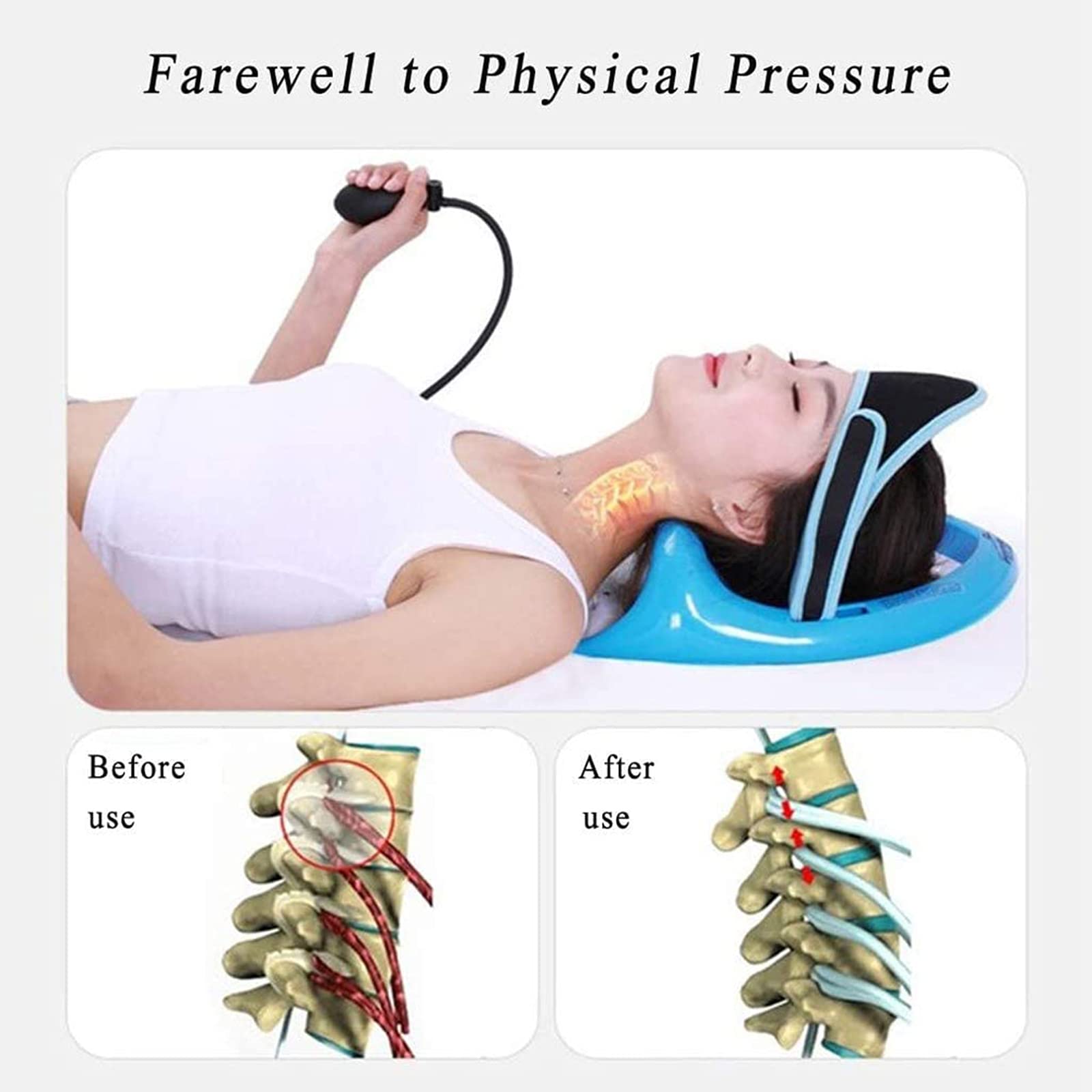 VCXZ Cervical Traction Device Neck Exerciser Relief for Stiffness
