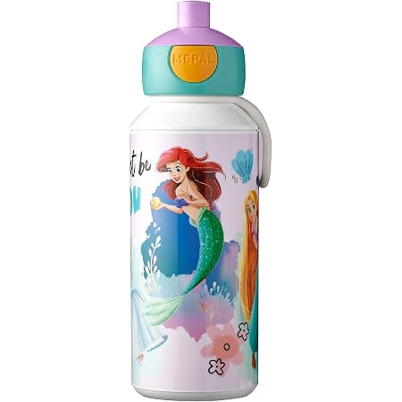 Mepal Pop-up Campus Trinkflasche – 400 Ml, Auslaufsicher, BPA-frei, Spülmaschinenfest, Mit Trageschlaufe, Barbie-Design