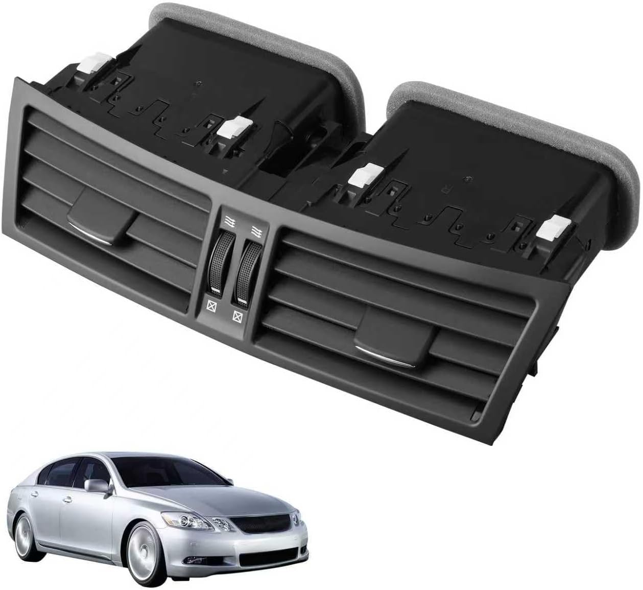 COOL STAR 55660-30411 Center Dash Air Vent Panel Instrument AC Heater Compatible with Lexus GS300 GS350 GS430 GS450h 3.0L 3.5L 4.3L 2006-2008 Replace 55660-30410 AC Vent Air Instrument Panel