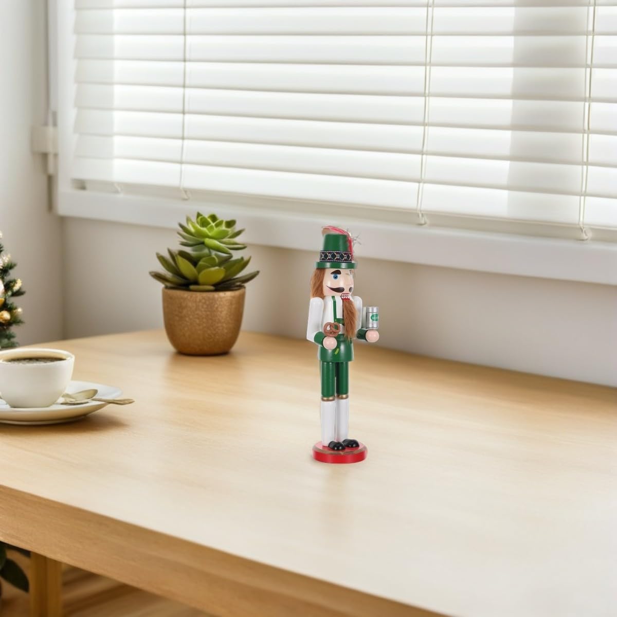 BETOOKY Cascanueces de Madera para Decoración de Mesa Diseño Artesanal Detallado Adecuado para Fiestas y Decoración de Bar en Casa