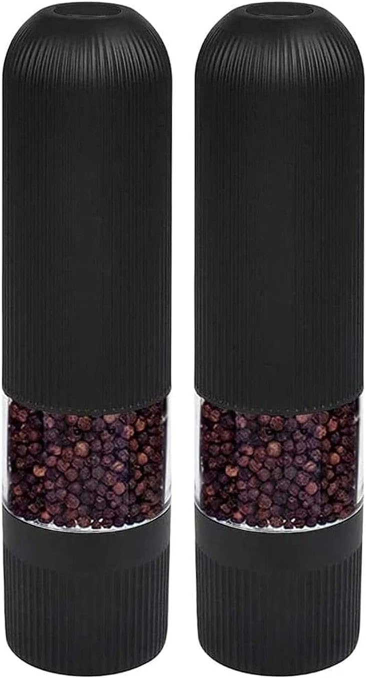 Marycan Electric Salt and Pepper Grinder Set - Battery Operated Mill with Light - Automatic One Handed Operation - Electronic Adjustable Shakers
