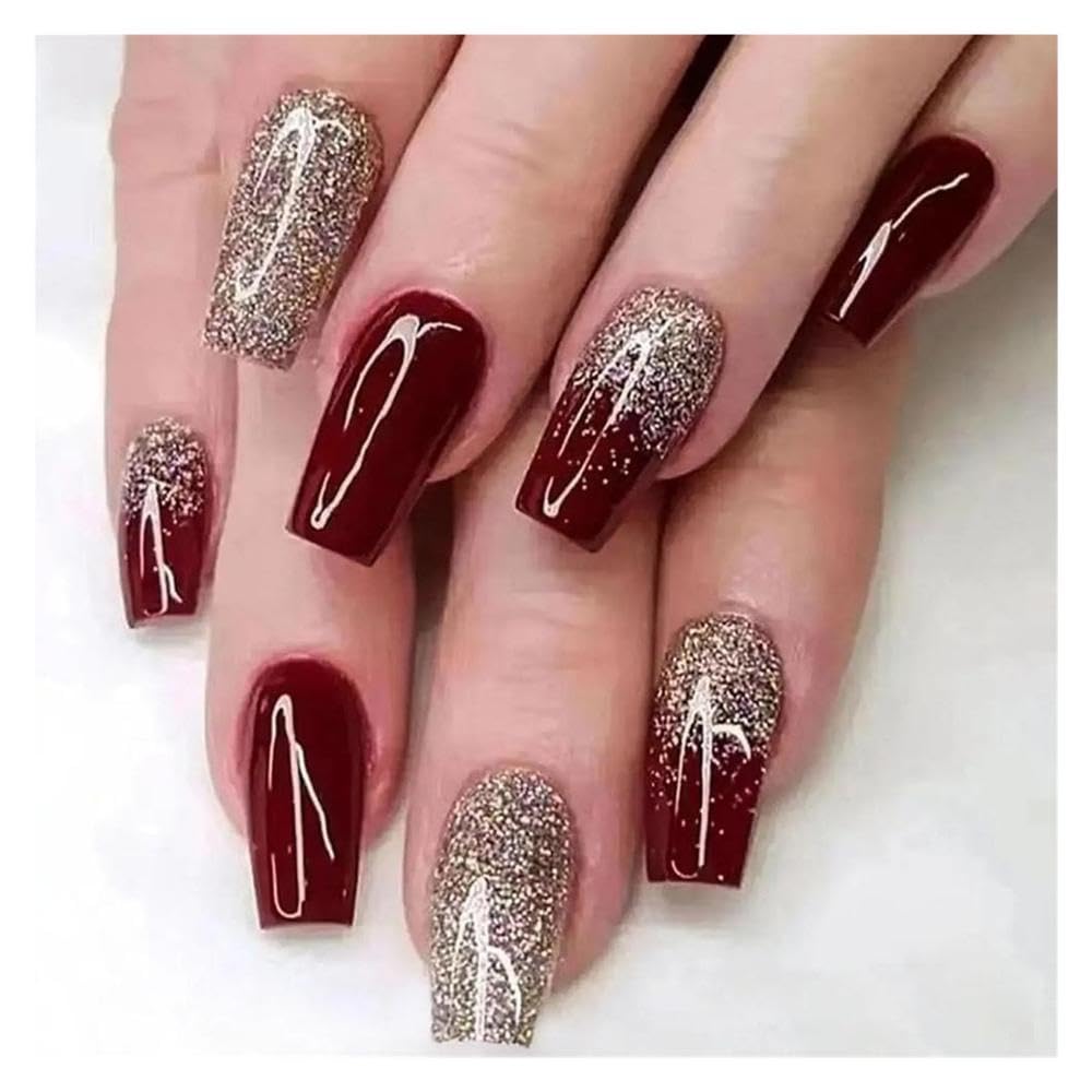 24 Pcs Short French Minimalist Stripes Press On Nails Fake Nails DIY Manicure(Y4)