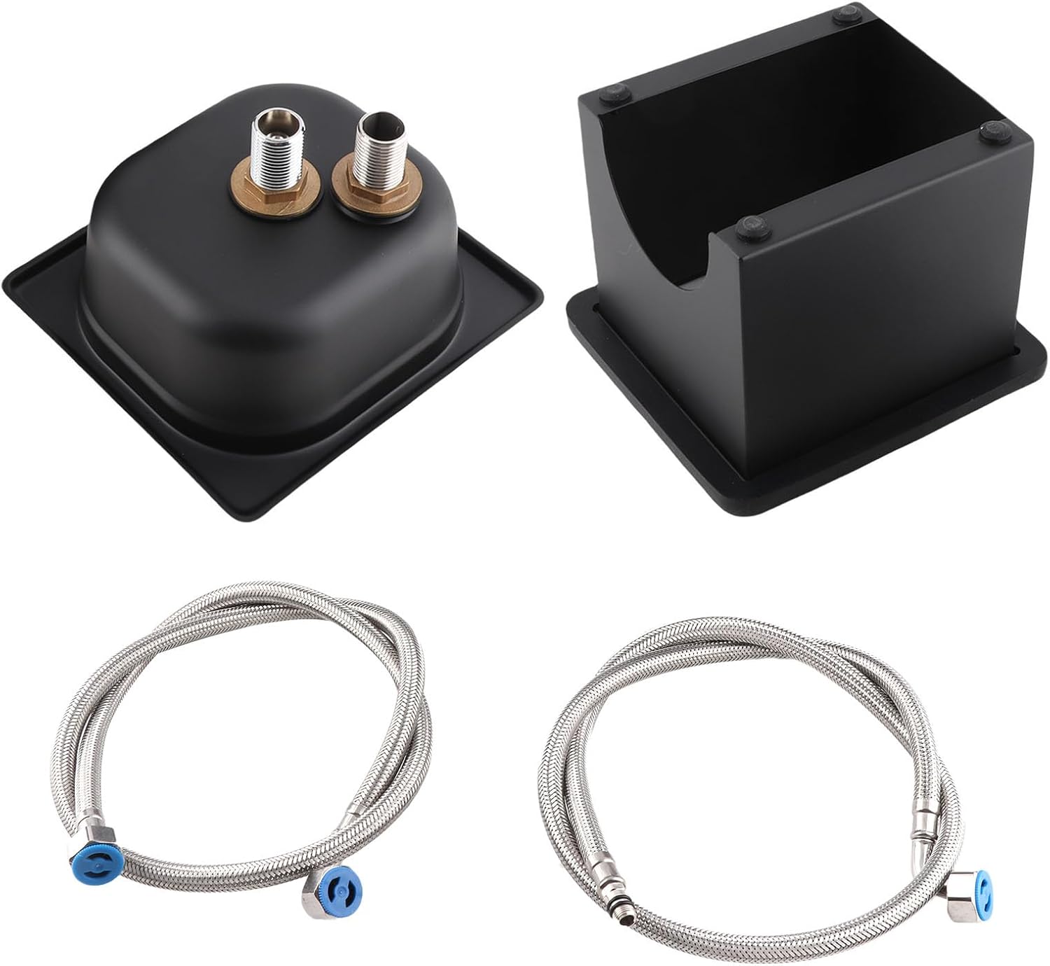 Pitcher Rinser, Stainless Steel, One-handed Operation, Automatic Glass Cup Washer, Small Size, Black Color for Kitchen Sink, For Hotels, Bars, Coffee Shops, Tea Houses