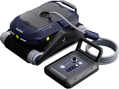 BWT AQUABOT PRO Cordless Robotic Pool Vacuum, Automatic Pool Robot Vacuum for Inground Pools, Real-Time App Steering, 4 Ultrasonic Radars, Waterline Scrubbing, 3.5-Hr Run, for Pools Up to 50ft