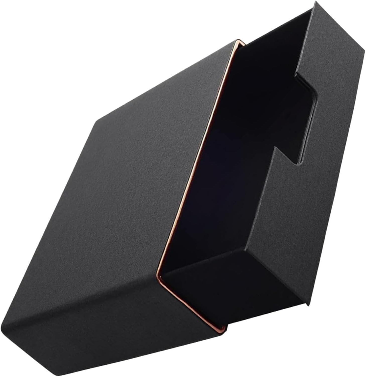 BESPORTBLE Pu Leather Stackable Organizer Drawer Black Desktop File Box