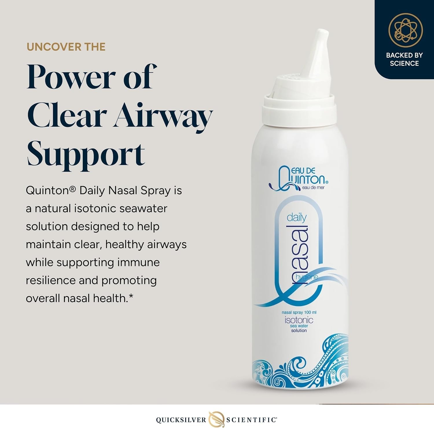 Quicksilver Scientific Quinton Daily Nasal Spray, 3.38 fl oz — Amazon image 3
