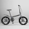 2025 New Folding Bicycle 2022 Inch Lightweight Compact Portable Anti-Slip Tires Equipped with Front and Rear Mudguards High Carbon Steel Frame Adjustable Handlebar and Saddle Height Suitable