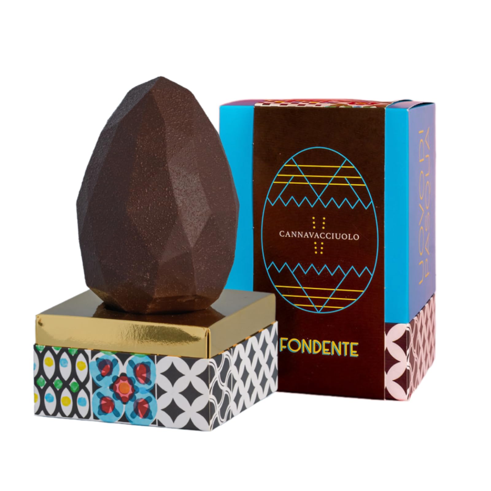 CANNAVACCIUOLO - Uovo di Pasqua al Cioccolato Fondente con Cremini Dolce Sorpresa, 300g