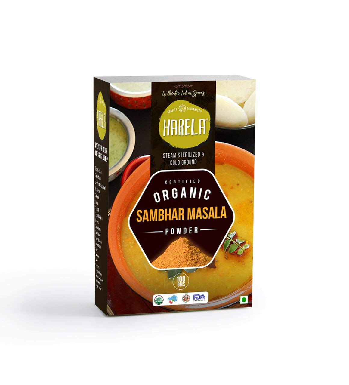 Harela Sambhar Masala Powder | Cold-Pressed & Steam Sterilized | No additives or Harmful Chemical | Pure & Natural | 100g (B08NW6VY48) Amazon Price History, Amazon Price Tracker