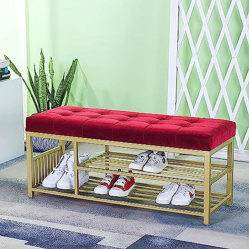 Banc à chaussures confortable pour s'asseoir facilement dans l'entrée de la maison