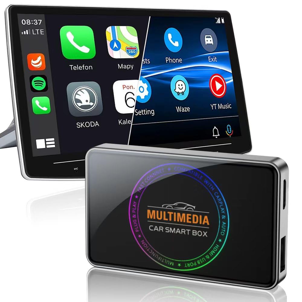 EverBox Y2 CarPlay Android Auto Box, 4GB RAM 32GB ROM, Kablosuz Multimedya Sistemi, Android 12.0, Yo
