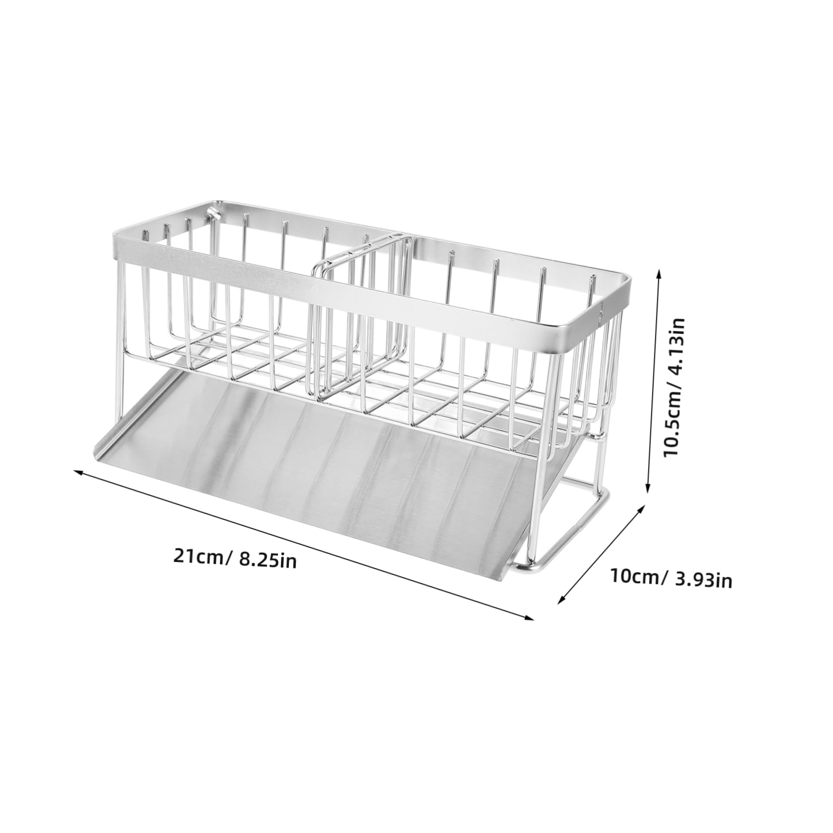 Organizer per Lavello Cucina Inossidabile Portaspugna e Porta Asciugamani con Vassoio Gocciolante Accessorio Multifunzionale per Cucina e Bagno Facile da Installare e Resistente