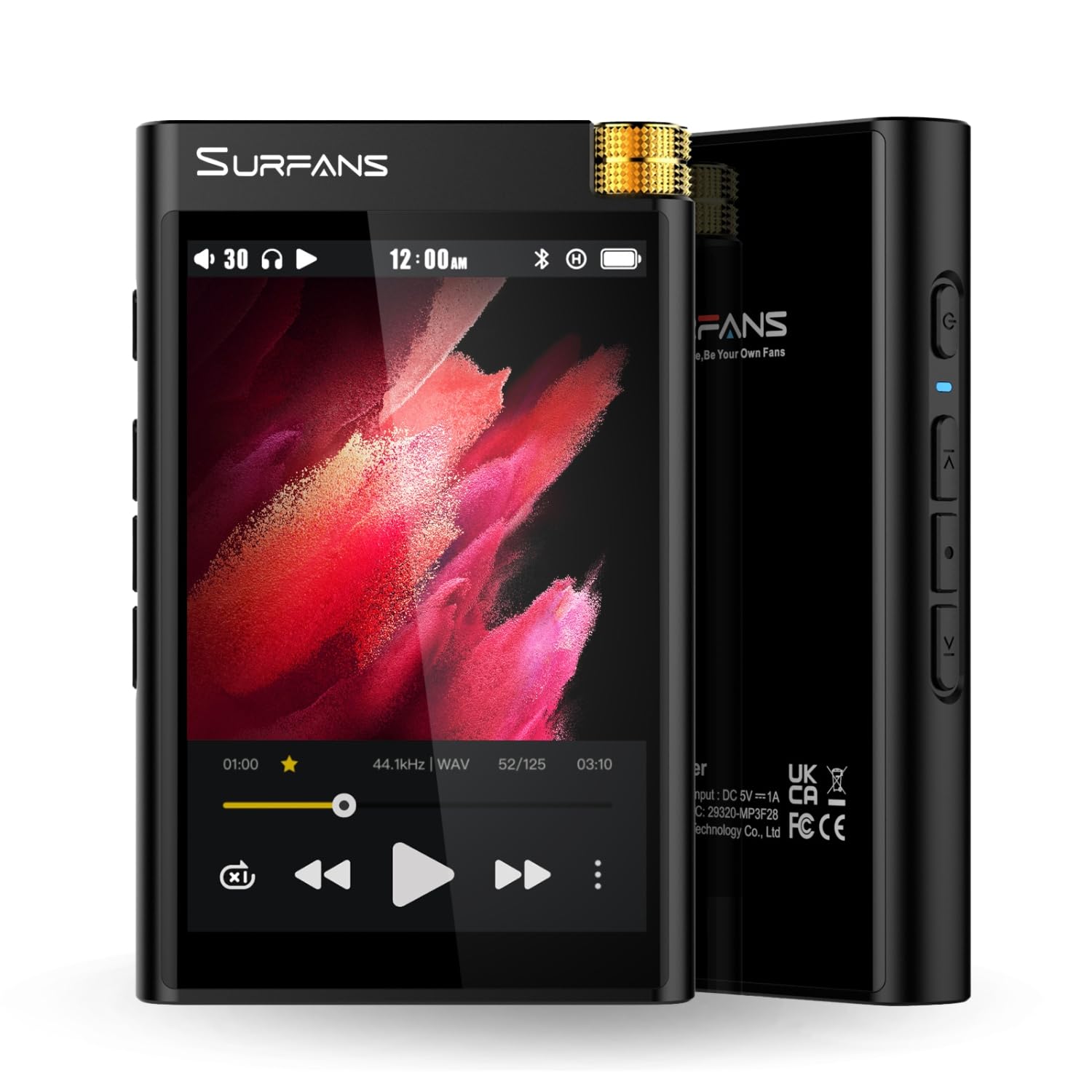 ポータブルプレーヤー SURFANS F28 Hi Res Music Player Surfans HiFi Bluetooth Mp3 Player: F28 High Res Lossless Portable