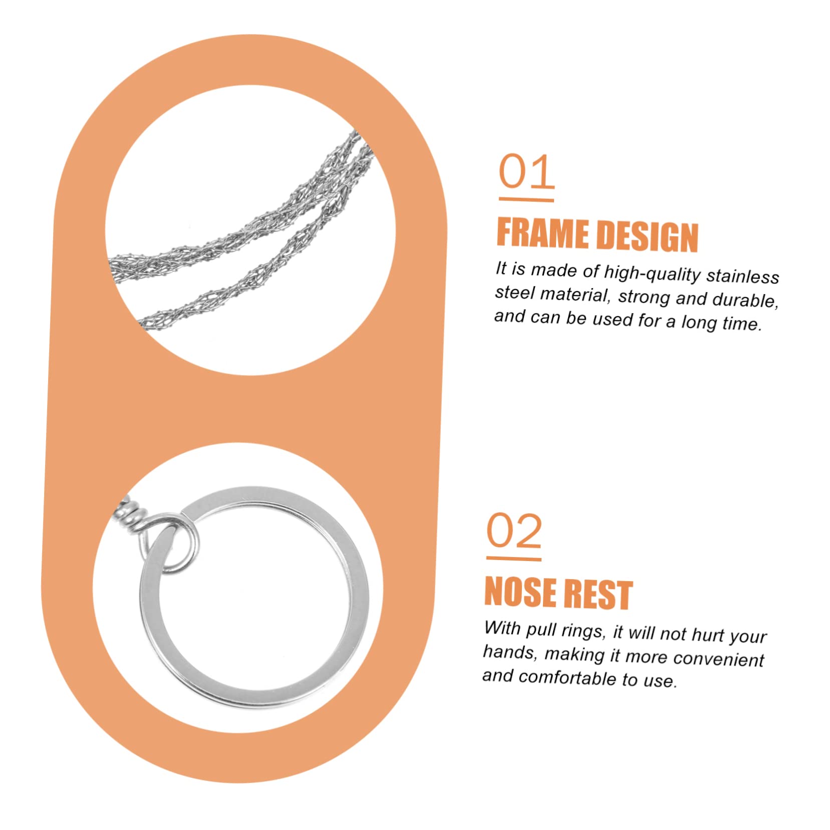 SUPVOX 2sets Stainless Steel Emergency Wire Saws Hand-pulled Wire Saws for Camping Hiking 3pcs*2