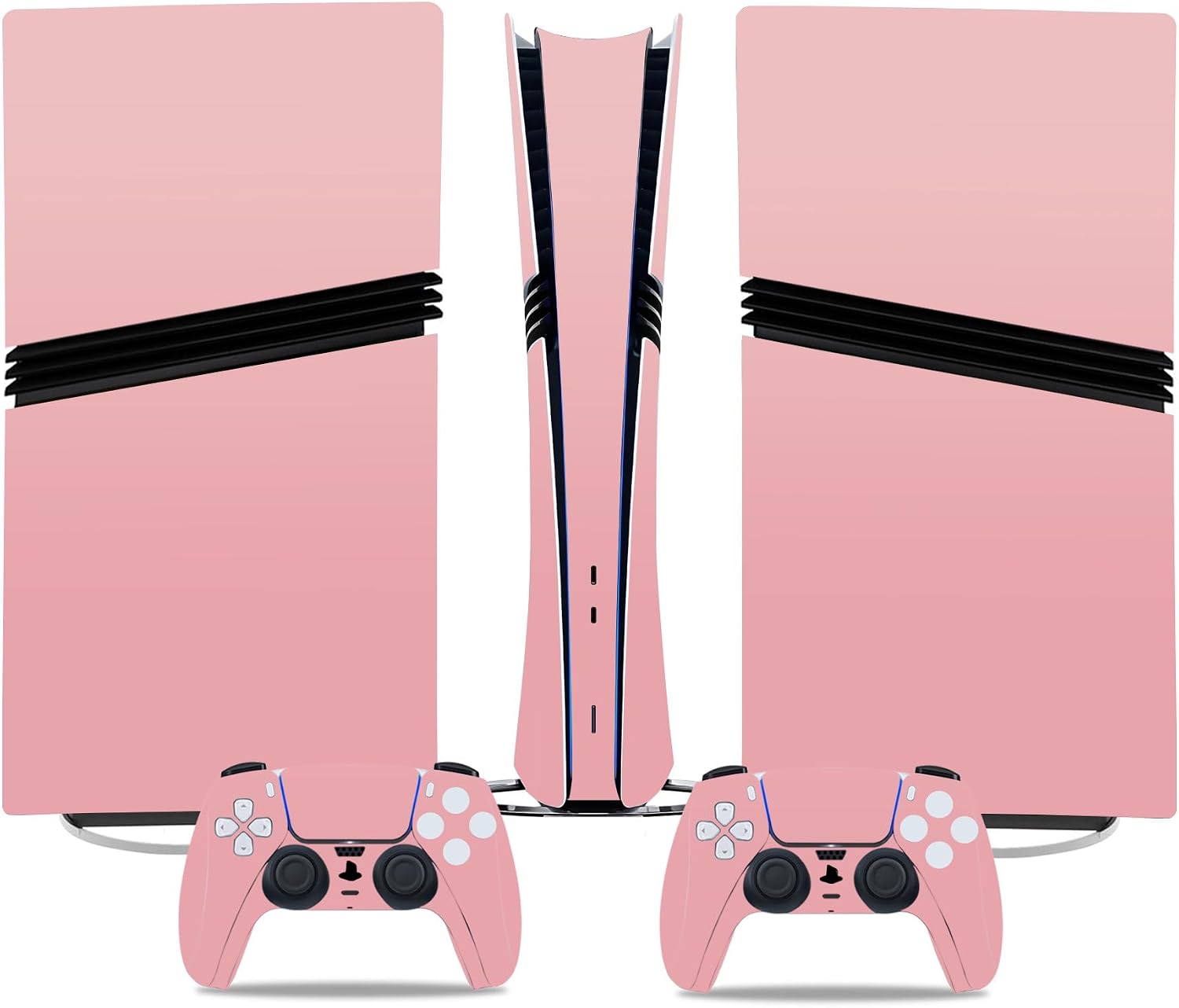 PS5 Pro Console Skin PS5 Pro Controller Sticker Cover Digital Version Protective Vinyl Decal Skin Wrap Pink