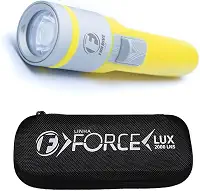 Fun Dive Lanterna de Mergulho LUX 2000 Lumens, Resistente à Água IPX-8 100m, LED de Alta Potência, 4 Modos de Iluminação, Bateria Recarregável, para Mergulho e Atividades ao Ar Livre (Amarelo)
