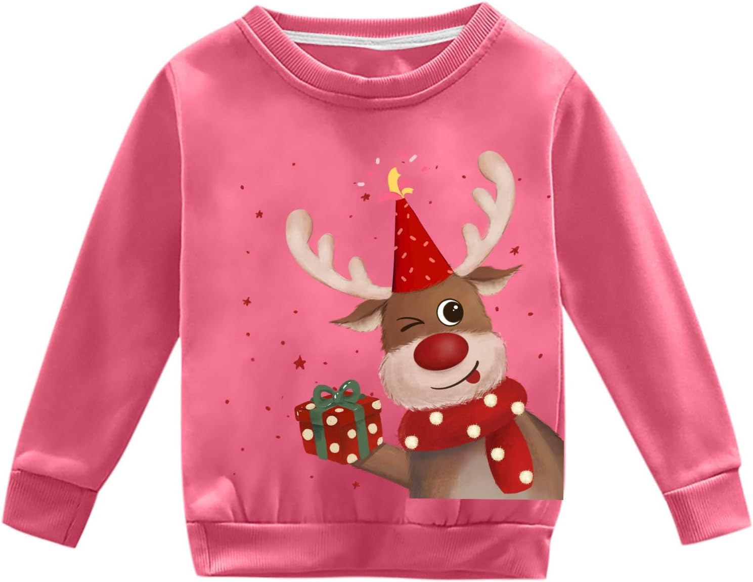 Sweatshirt Long Sleeve Christmas Graphic Crewneck Pullover Tops Unisex Youth Cute Comfy Clothes For Xmas Festive Holiday Wear