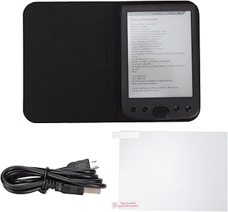 6in 800x600 HD Ink Screen E Reader 8GB 512MB ABS Ebook Reader with Protective Case Film for Reading