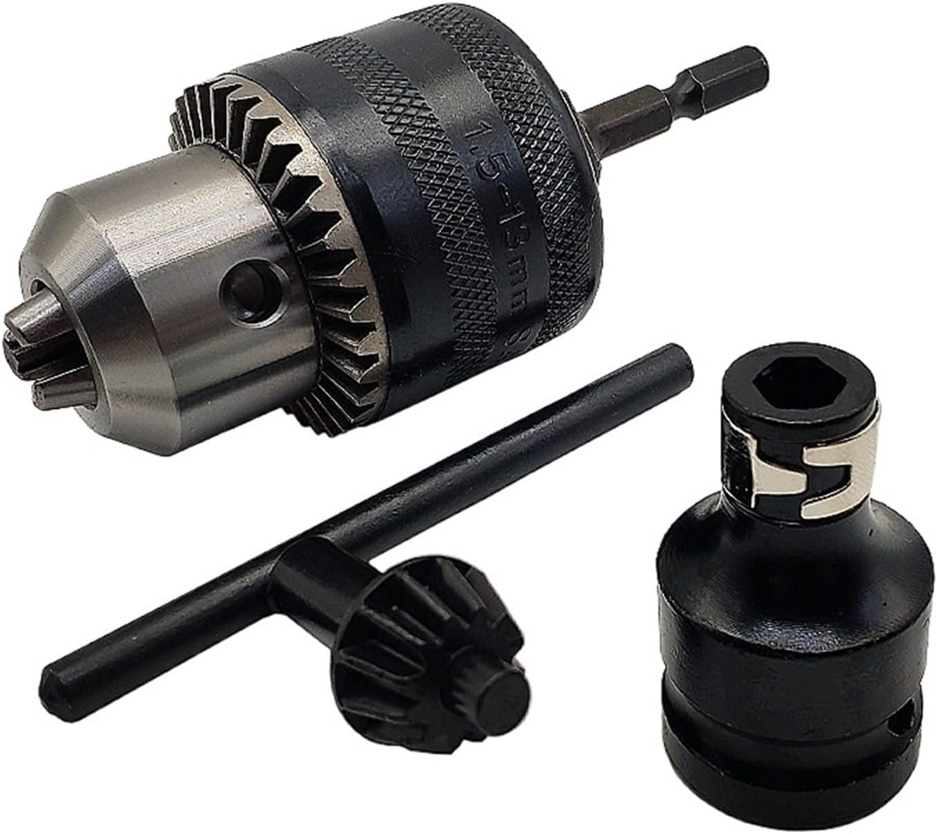 1/2” Drill Chuck with 1/4” Quick Change Hex Shank Convert