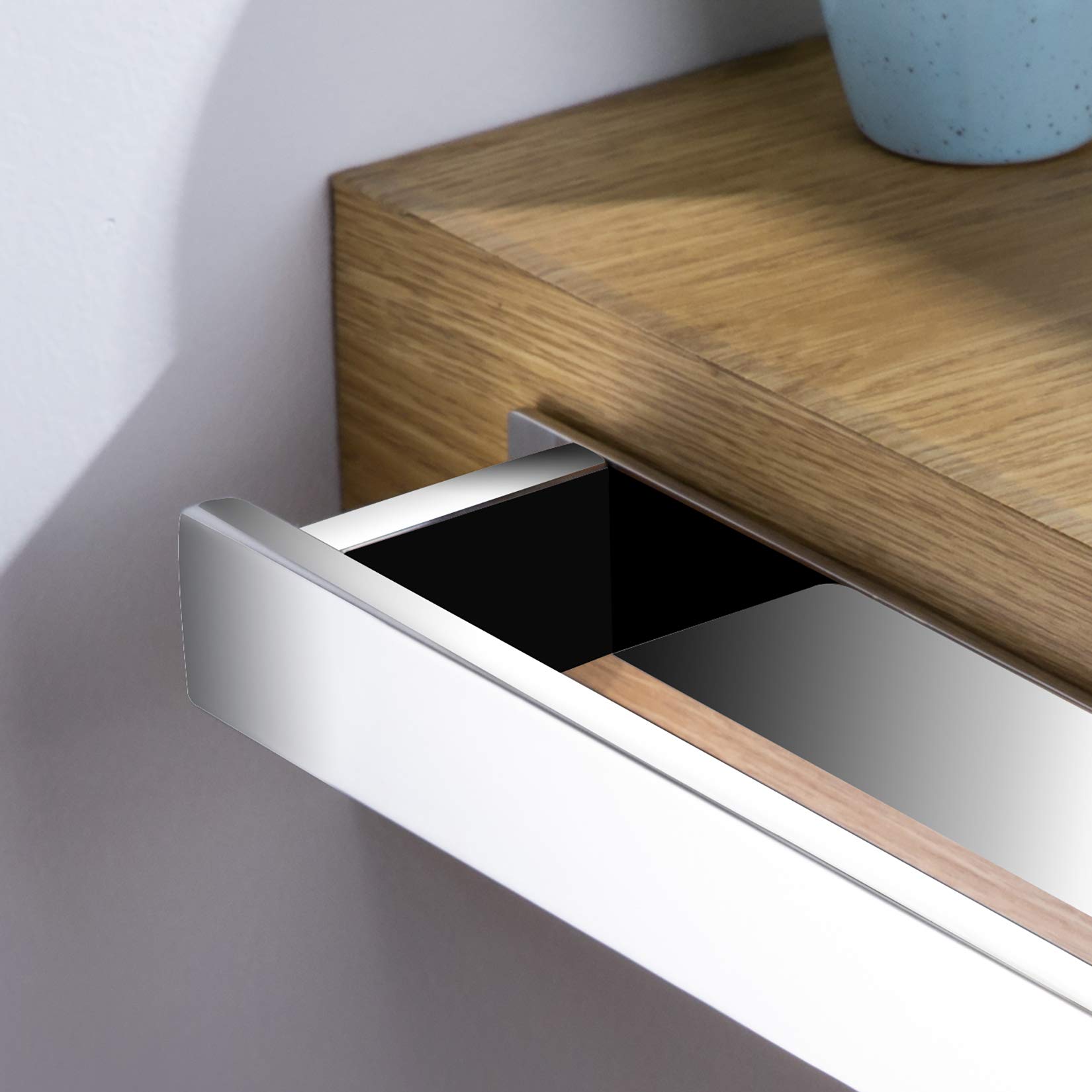 ZUNTO Portasciugamani Bagno Porta Salviette Autoadesivo Porta Asciugamano in Acciaio Inox, Specchio Lucido 39CM