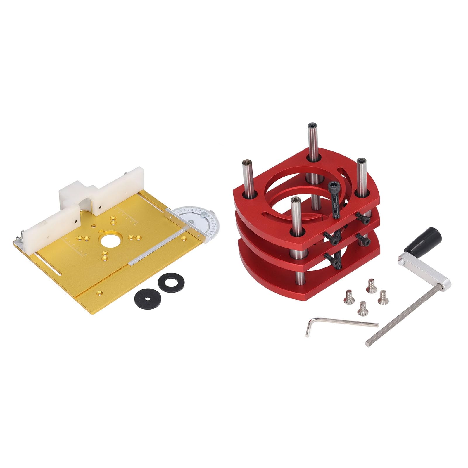Tbest Kit Elevador de Router con Placa Base de Aluminio (GOLD)