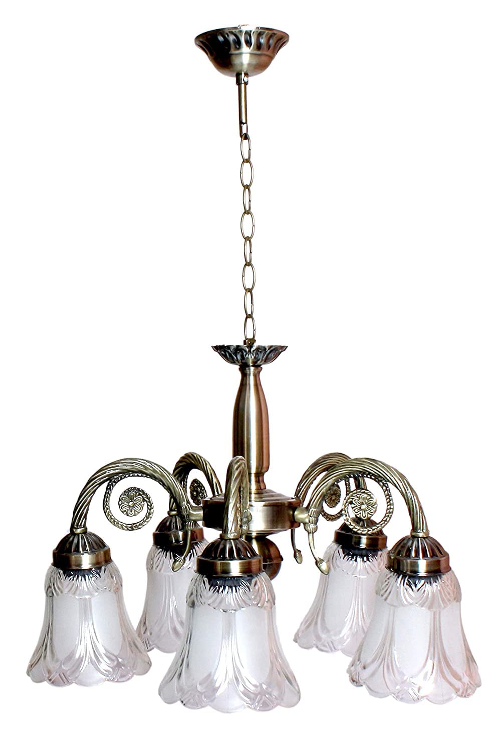 kinis 5 Light Black Antique Traditional Design Jhoomer/Chandelier/Jhoomar Hanging Light/Jhoomar Ceiling Light to Décor Home/Living Room/Bedroom/Office/Dining/Cafe/Restaurants (Without Bulb)-picture-14
