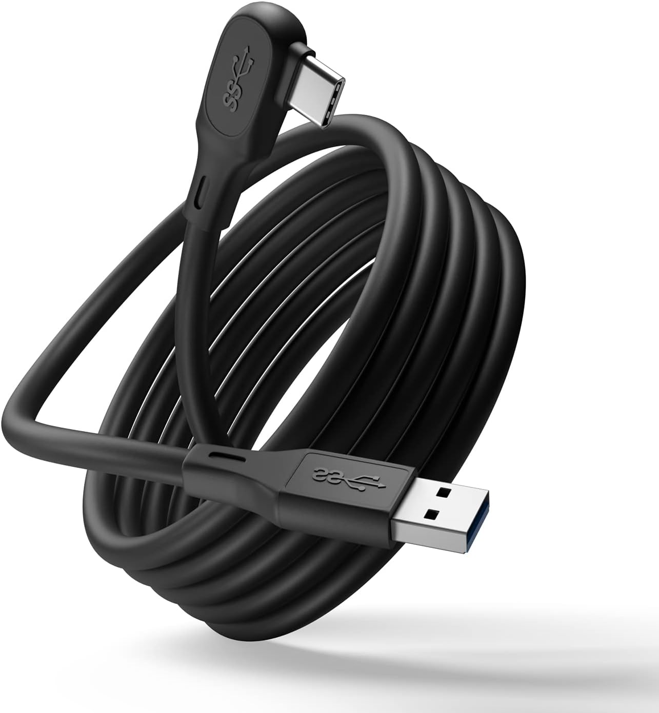 LecLooc Link Cable for Meta Quest 2 Quest Pro Pico 4 Accessories 16 FT, VR Headset PC Link Cable for Oculus Quest 2/1 Gaming PC, High Speed Data Transfer USB 3.0 to USB C Cable for PC VR and Steam VR