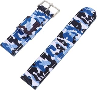 Camouflage Strap Silicone Bracelets Watch Straps for Men Sports Watches for Men Watch Bracelet Rubber Watch Straps Watch Replacement Band Watch Supplies Camouflage Nylon Strap Miss
