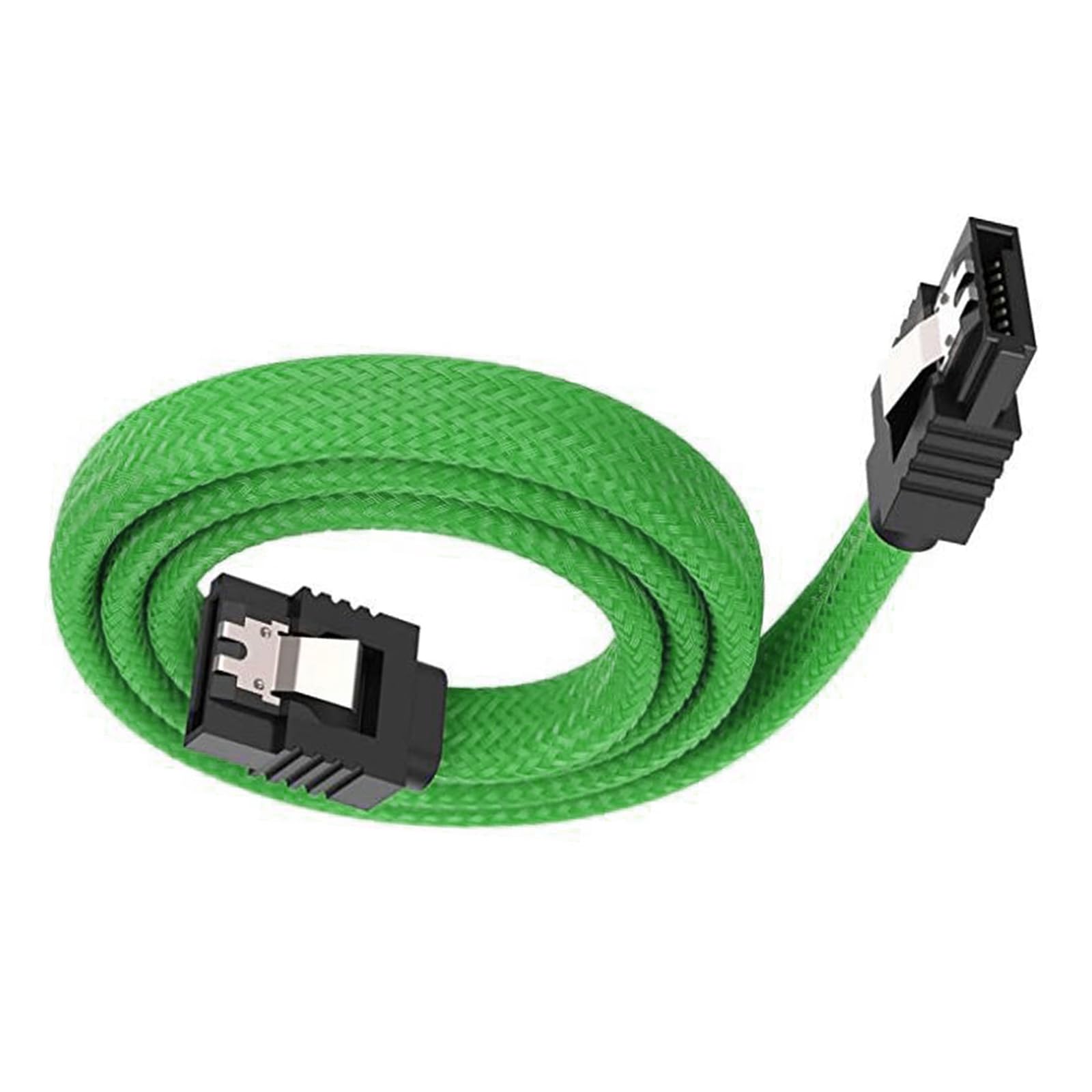 Tsophreniq SATAIII 6Gbps Data Transfer Cable 50cm Nylons Braideds Locking Latches for HDDs HDDs Internal Storage with Connectors