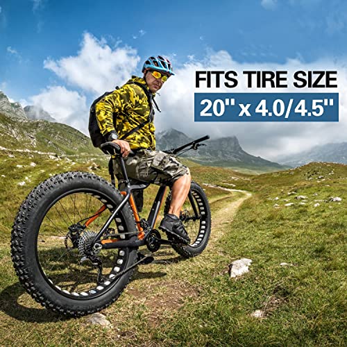 YunSCM 2-PCS 20 inch Heavy Duty Bike Inner Tubes 20x4.0 20x4.50 102/114-406 Bike Tubes TR4A-40L Valve Compatible with 20x4.0/4.5 Road/MTB Bike Bicycle Fat Tyre Tube - Image 3