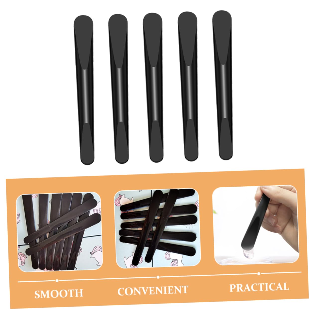 MAGICLULU 250 Pièces cuillère à crème mixeur outils spatule de mélange de plaque cosmétique outil de spatule de maquillage Multifonction palette de maquillage film masque pp
