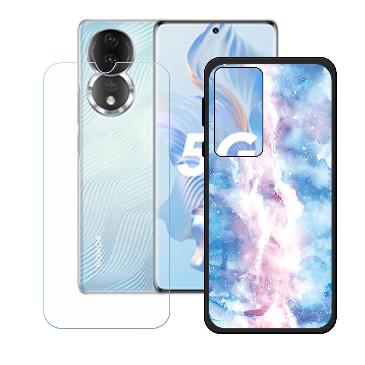 Per HONOR 90 LITE COVER CUSTODIA TPU TRASPARENTE PELLICOLA VETRO TEMPERATO - Foto 2