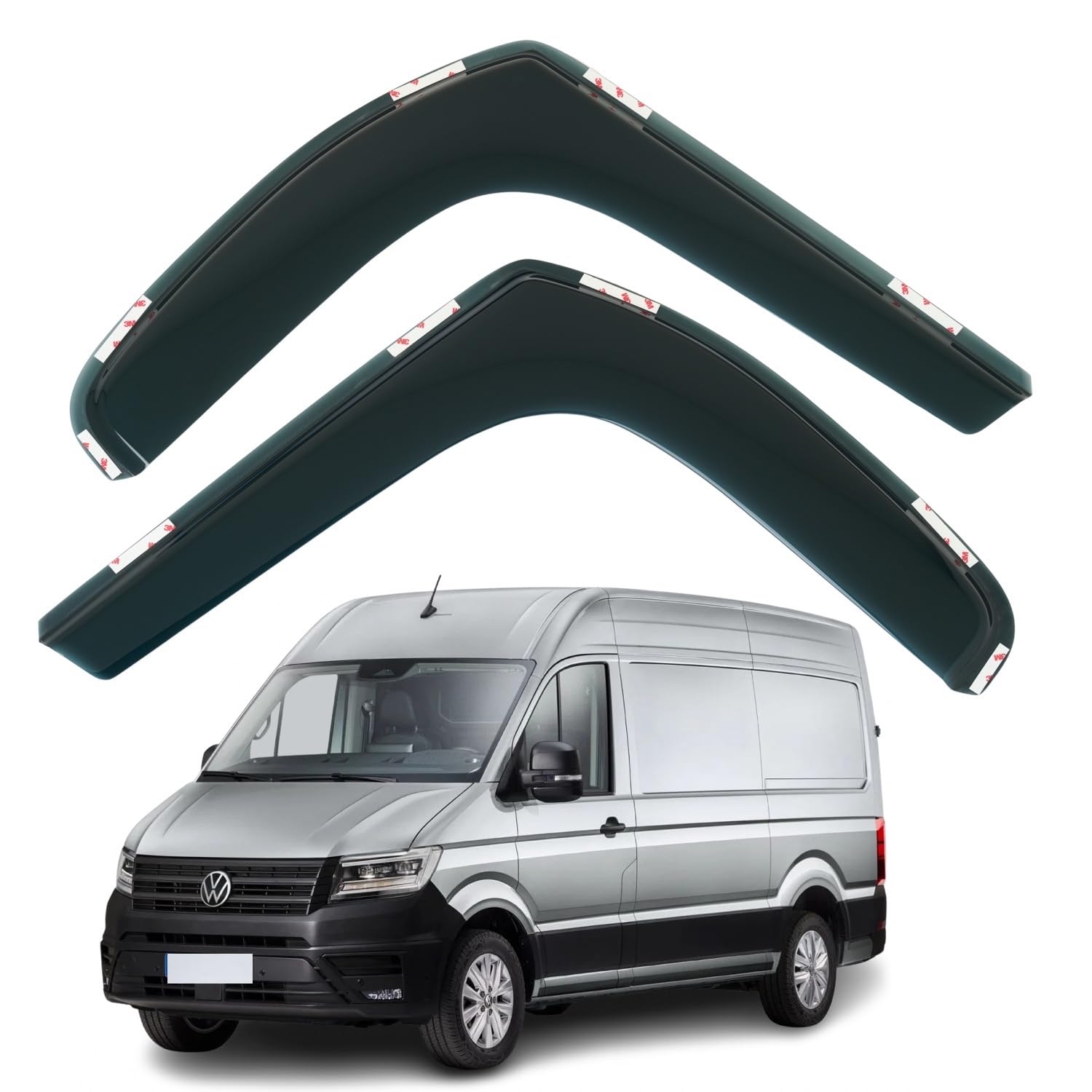 Juego de 2 deflectores de viento compatibles con VOLKSWAGEN CRAFTER se adaptan a los modelos MAN TGE 2018 2019 2020 2021 2022 2023 2024 2025.