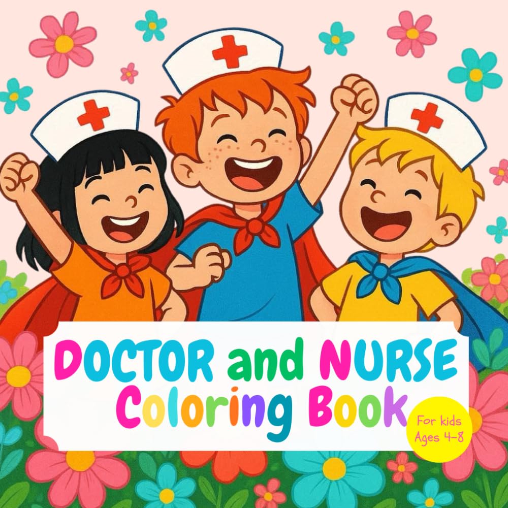 Doctor and Nurse Coloring Book for Kids Ages 4-8: Coloring Pages About Doctors, Nurses, and Healthy Habits