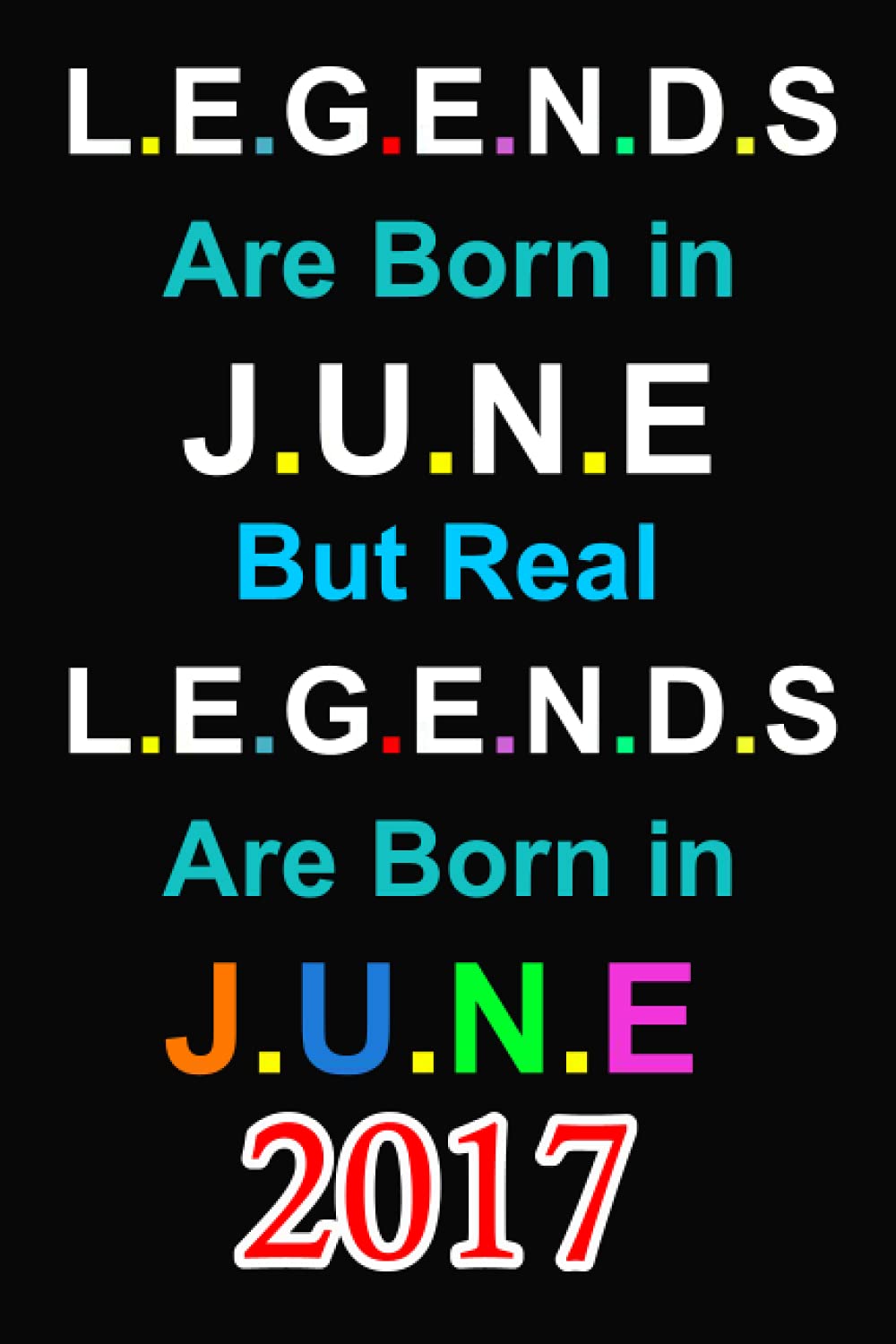 Legends Are Born in JUNE But Real Legends Are Born in JUNE 2017: Happy Birthday, Years Old Gift Ideas for Boys, Girls, Son, Daughter, Amazing, Notebook Journal Funny Card Alternative