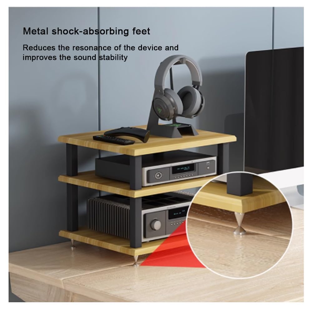 Scaffale multimediale a 2 livelli per console di gioco e lettori DVD - Supporto per Xbox, PS5, Blu-ray e altro ancora - Elegante centro di intrattenimento